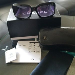 Chanel Sunglasses with leather case